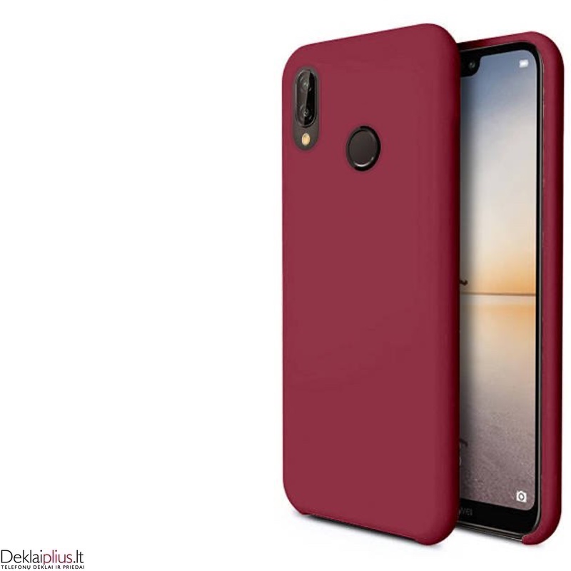 Silikoninis plonas dėklas 1.0 mm storio - bordo spalvos (Huawei P20 Lite) Silikoninis plonas dėklas 1.0 mm storio - bordo spalvos (Huawei P20 Lite)